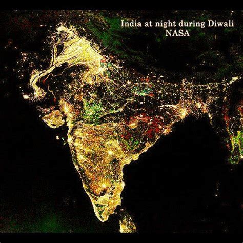 diwali night india nasa pictures.